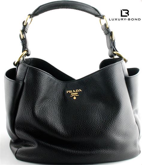 black prada lambskin pleated hobo bag|designer hobo purses.